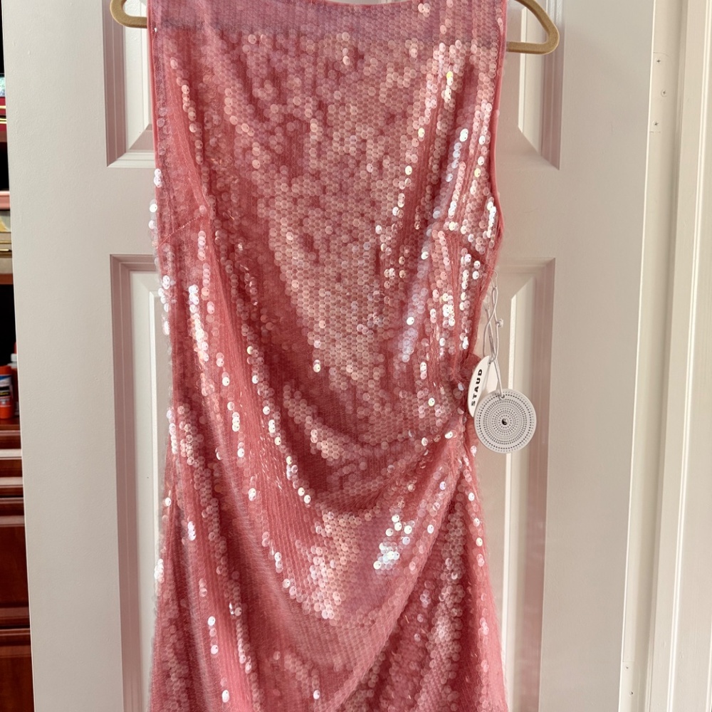 STAUD Sequin Eton dress mini Large - Picture 7 of 7